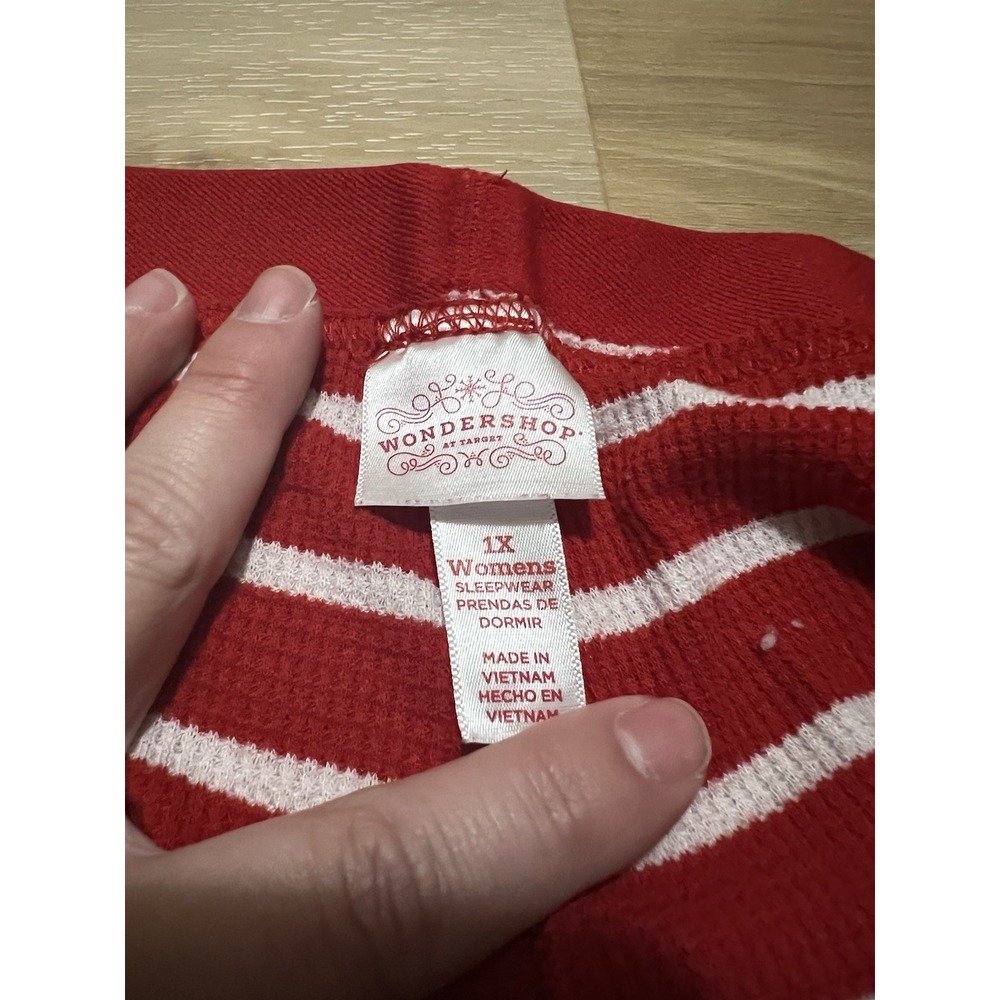 Wondershop Women's Thermal Lightweight Pajama Pants Red Stripe Size 1X - Picture 5 of 8
